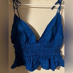 (NWT) Blue Cami Short Top